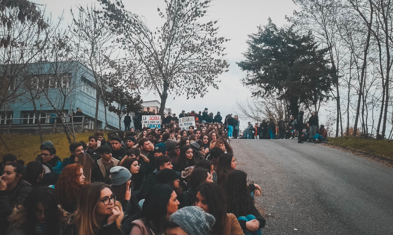 Studenti del Liceo Alighieri di Anangni in piazza